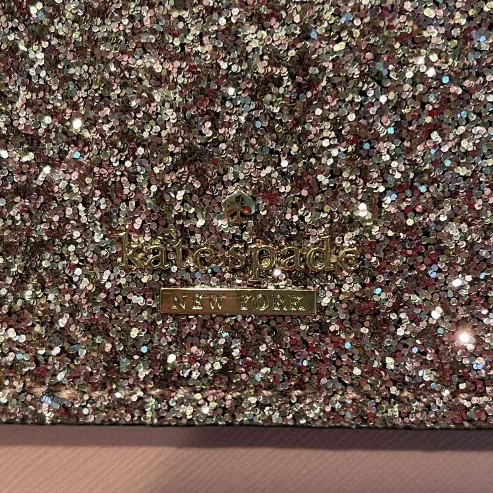 NWT Kate Spade CAMERON STREET GLITTER Pink & Brown BYRDIE Crossbody Bag‎ HANDBAG